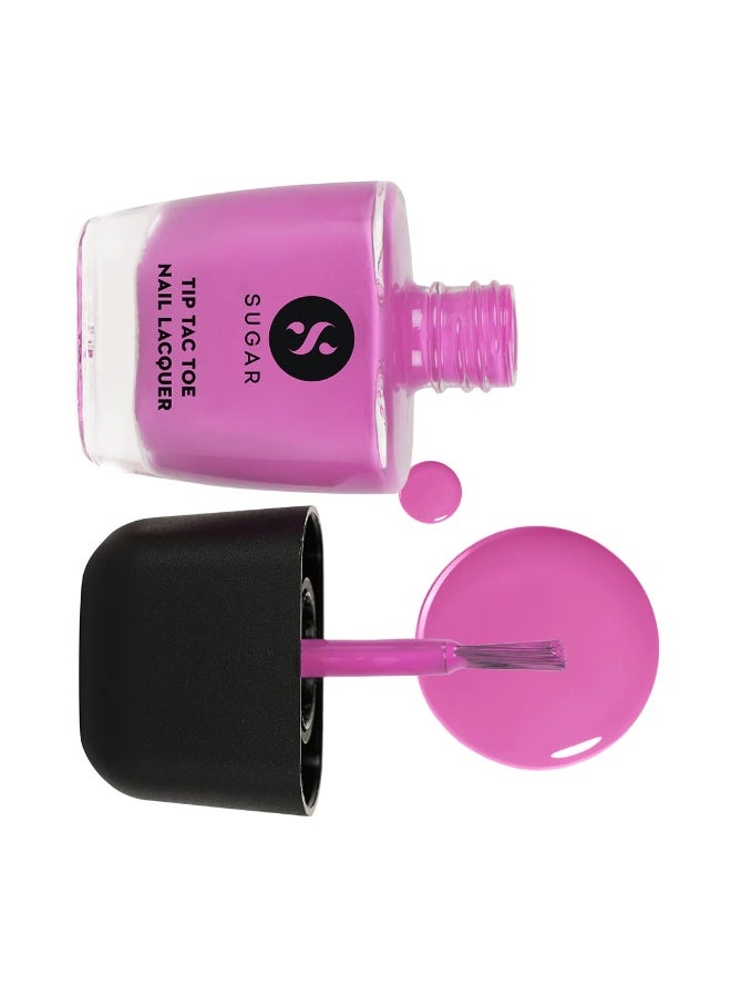 SUGAR Cosmetics Tip Tac Toe Nail Lacquer Classic | Long-lasting, 100% Chip-resistant & Glossy Finish | 10ml - 01 Pink Positive - Image 4